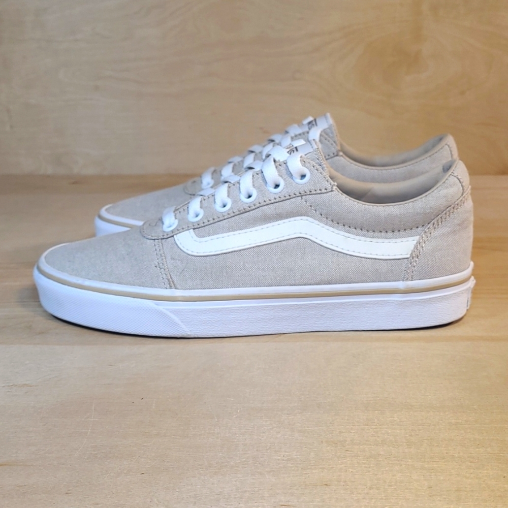 Vans Old Skool Tan Canvas Women's Athletic Shoes - Picture 5 of 10